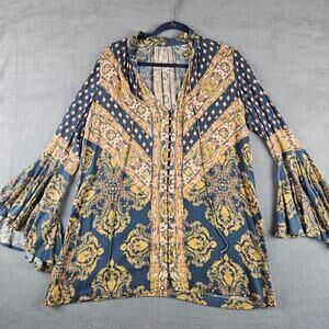 Free People Magic Mystery Tunic Boho Paisley Size Small